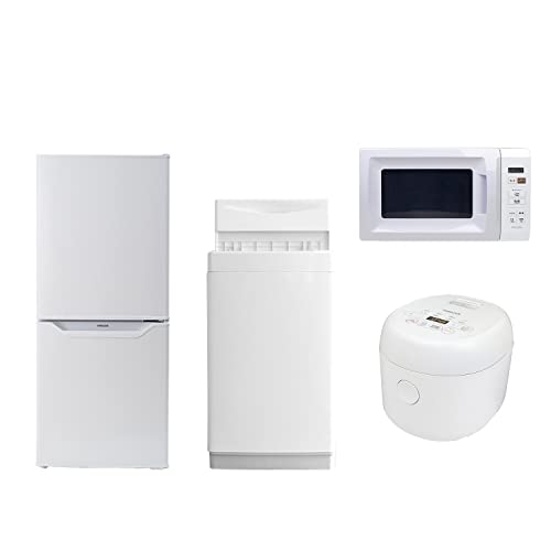 [山善] 【新生活応援セット】 家電セット 一人暮らし 新生活家電 4点セット (6kg洗濯機 106L冷蔵庫 電子レンジ 炊飯器)